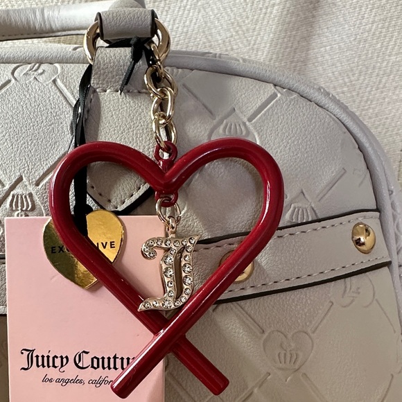 Juicy Couture Cream Satchel with Heart and Bear Charms - Picture 3 of 14